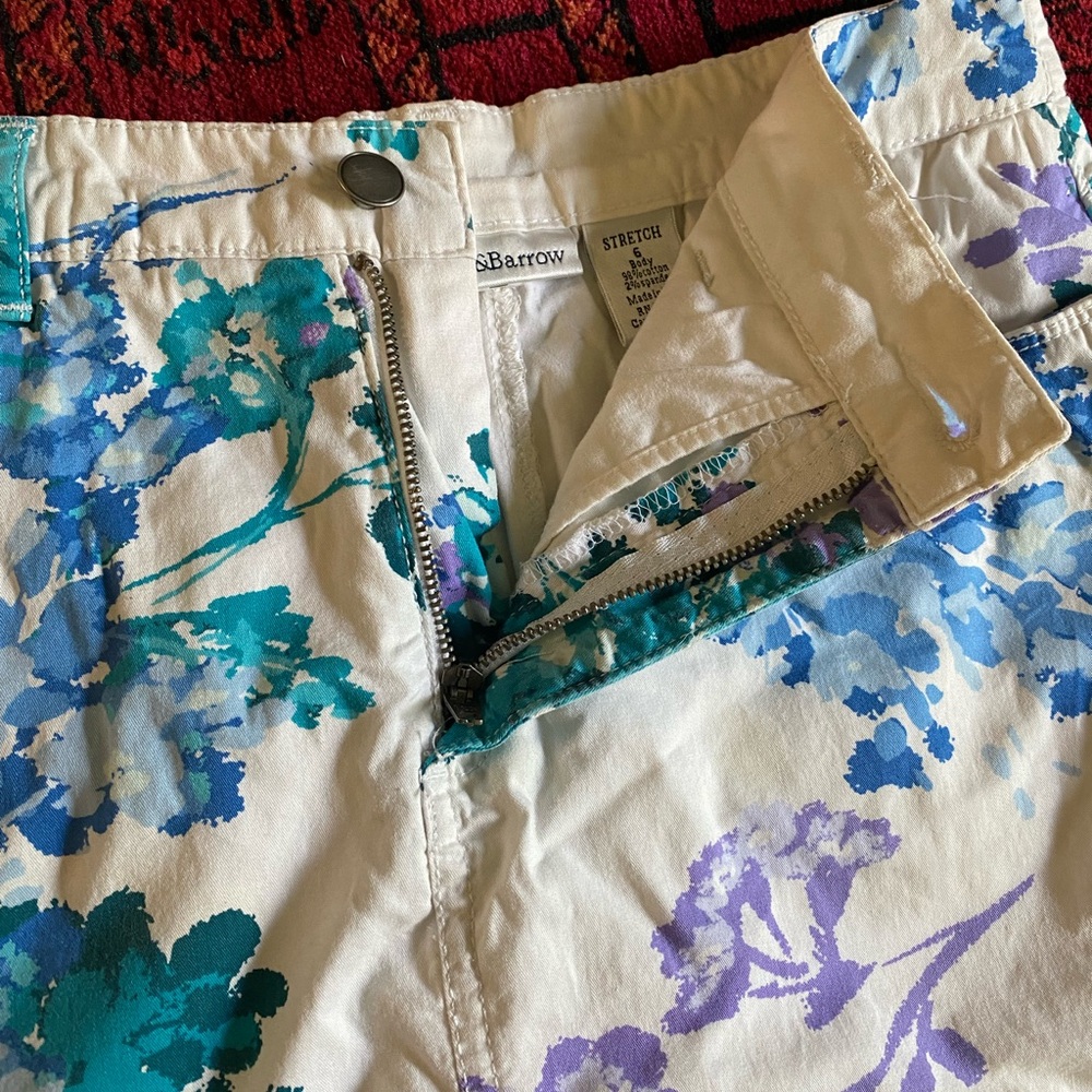 Croft & Barrow Skort Skirt Short Garden Floral Casual Classic Knit Size 6 Cotton - Picture 4 of 7